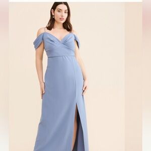 Sachin & Babi Brittany Off the Shoulder Gown